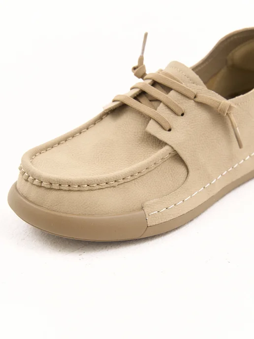 VeryShoes Туфли женские кожаные летние, бежевый, фото 5
