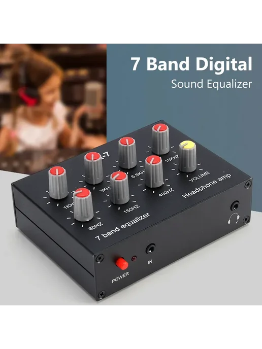 EQ-7 7-канальный звуковой эквалайзер наушниковый усилитель, вариант, фото 8
