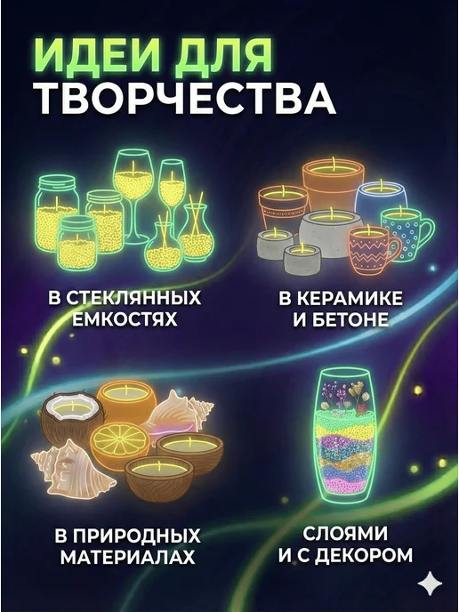 WaxCraft Воск насыпной для свечей, оранжевый, фото 6