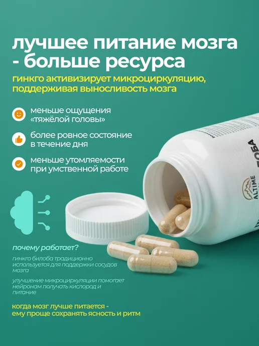 ALTIME Ежовик гребенчатый порошок 100г, Ежовик гребенчатый и Гинкго, фото 4