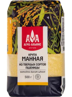 Крупа манная Агро-Альянс из твердых сортов пшеницы, 500г