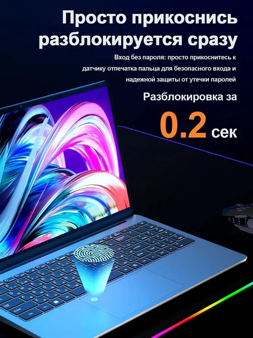 SANCYT Ноутбук 16.2" Intel Corei7 32ГБ 1024ГБ Windows легкий универ…, 32 ГБ, 2048 ГБ, фото 6