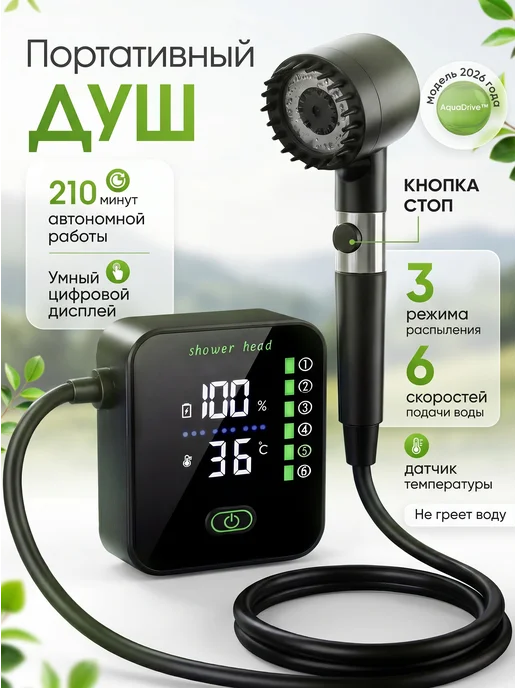 VIKOVION Душ походный беспроводной на аккумуляторе, вариант