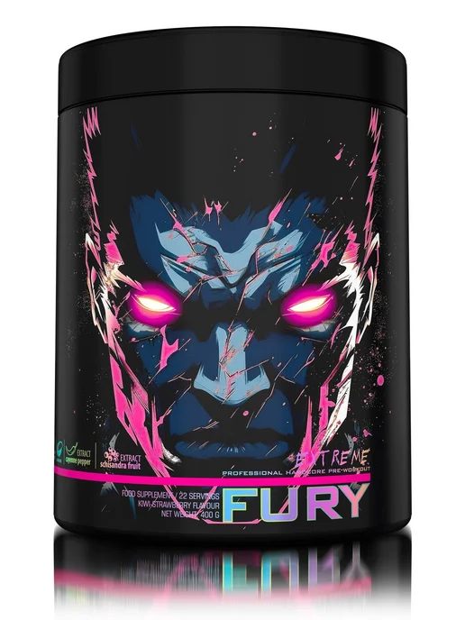 Genius Nutrition Предтренировочный комплекс Фьюри Экстрим 400 г. киви-клубник…, 400 г, фото 2