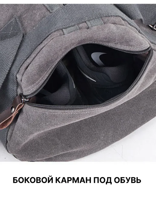 Lanborsa Дорожная сумка рюкзак трансформер цвет хаки, зеленый, фото 5