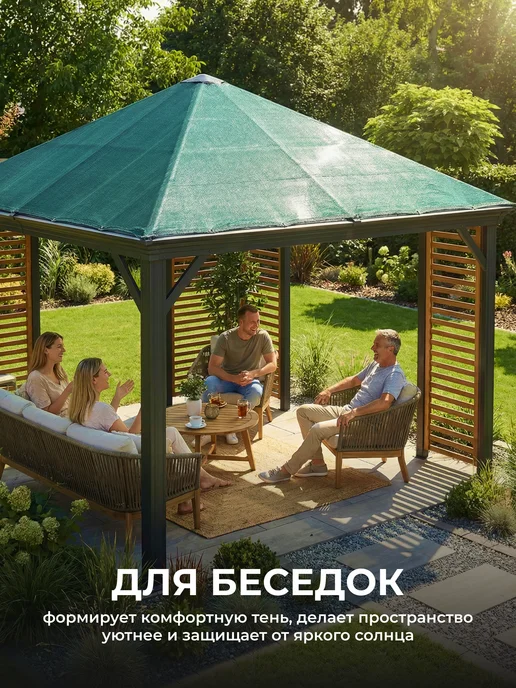 ЧЗМ Сетка затеняющая 55% для парника от солнца 4х8м, 4x8 м, фото 5