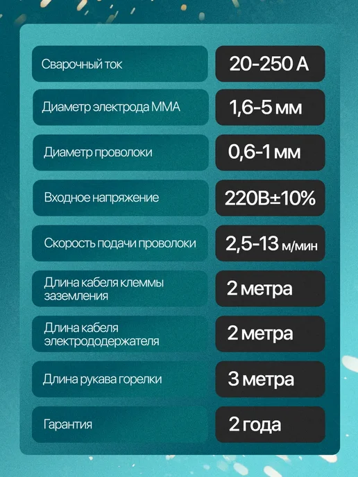 Jonser Сварочный аппарат полуавтомат инверторный GT-250, вариант, фото 3