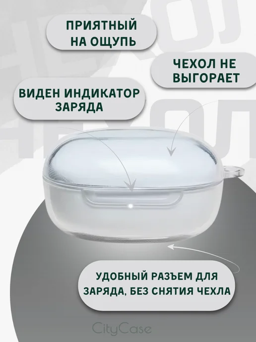 CityCase Чехол для наушников Redmi Buds 6 Play, белый, фото 2