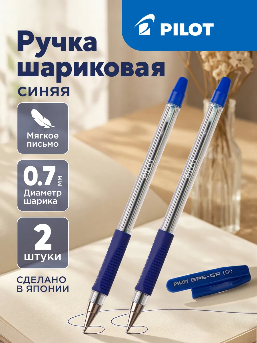 Ручки шариковые BPS F, синие, 0,7 мм