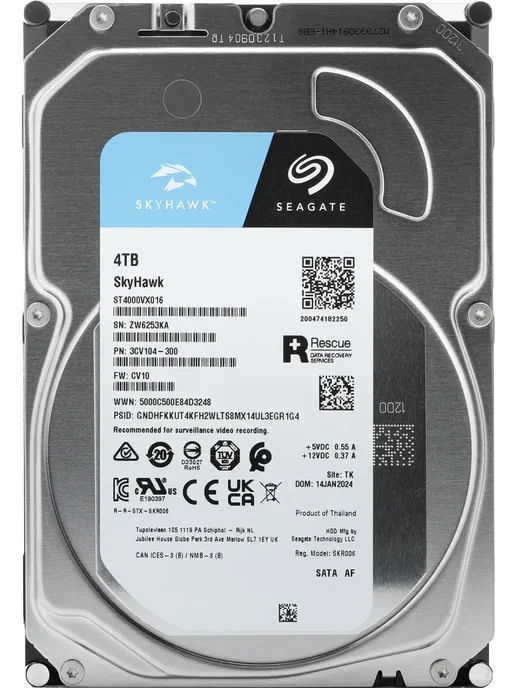 seagate Жесткий диск 4TB ST4000VX016 Surveillance Skyhawk, 4 ТБ, фото 2