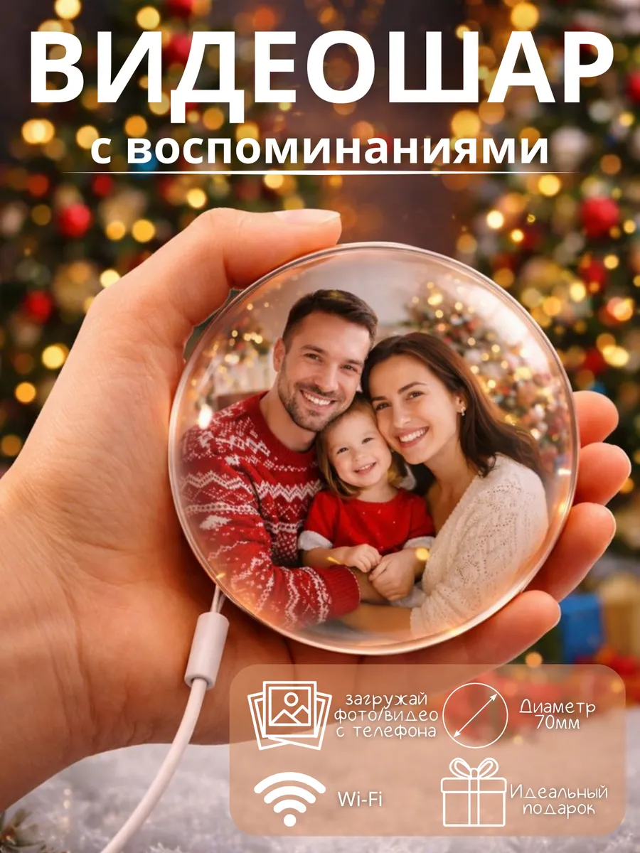 Видеошар с воспоминаниями, цифровая фоторамка, Wi-Fi