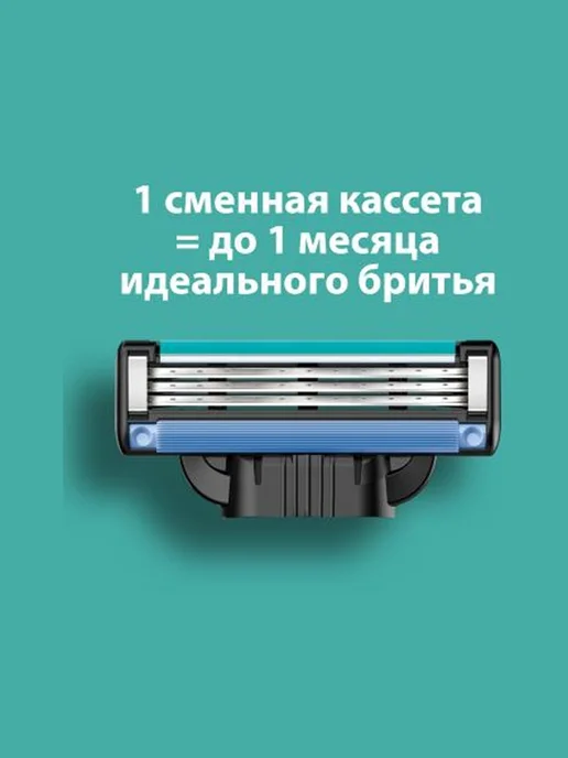GILLETTE сменные кассеты для mach3 fresh clean 4 кассеты, 8 шт, фото 5