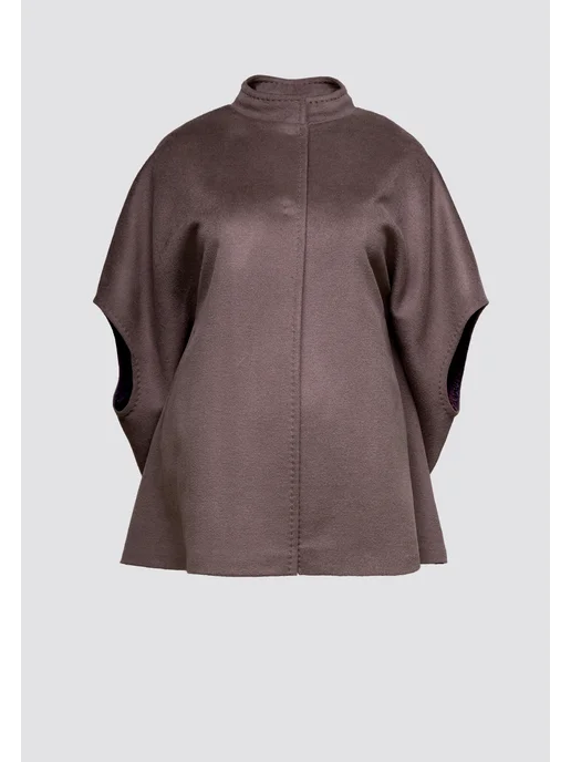 Mmoda Полупальто, кейп, жилет, коричневый
