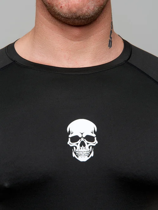 IRON BROTHERS Спортивная футболка ТОНУС обтягивающая компрессионная, черный, фото 8