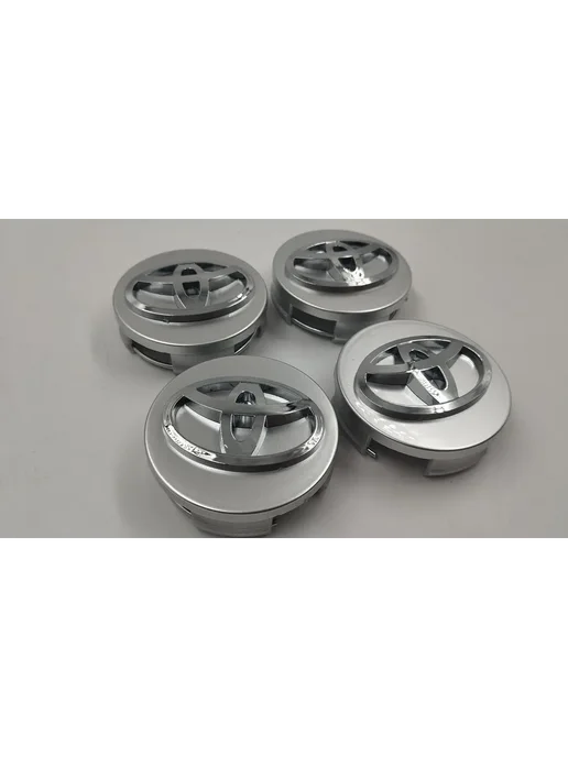 ДАВИ НА ГАЗ Заглушка на диск колеса TOYOTA колпачок литого диска ТОЙОТА, серый, фото 7