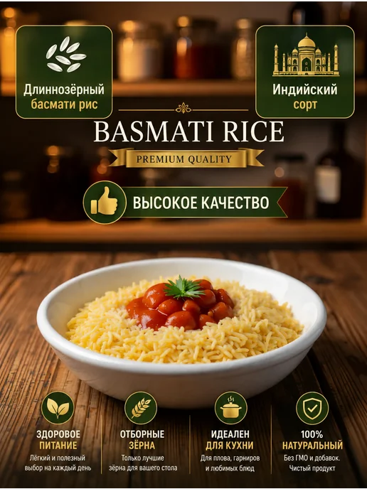 KADI FOODS Рис Basmati NAMASTEY 1кг, 1 кг, фото 2