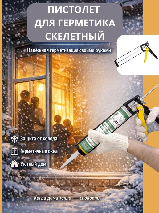 BLAST Basic Пистолет для герметика скелетный 310 мл, 310 мл, фото 7