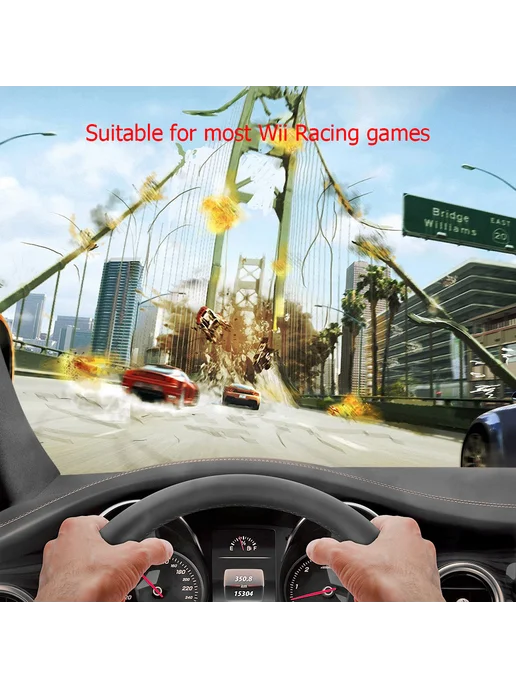 Руль для Mario Kart геймерский контроллер черный, черный, фото 3