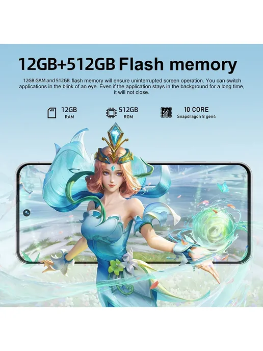 Смартфон Pro Max A14 12/512 ГБ, черный, фото 7