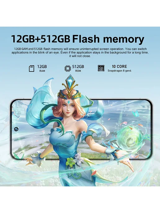 Смартфон Pro Max A14 12/512 ГБ, оранжевый, фото 8