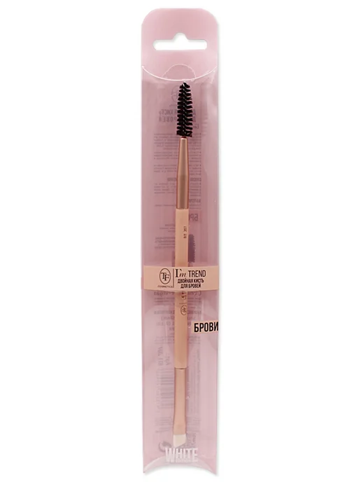 TF COSMETICS Кисть для бровей двойная с щеточкой, черный, фото 6