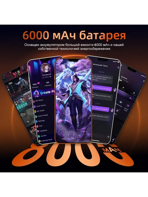 Смартфон YFQTXLW I Phona I17 Pro Max 12/512 ГБ, оранжевый, фото 6