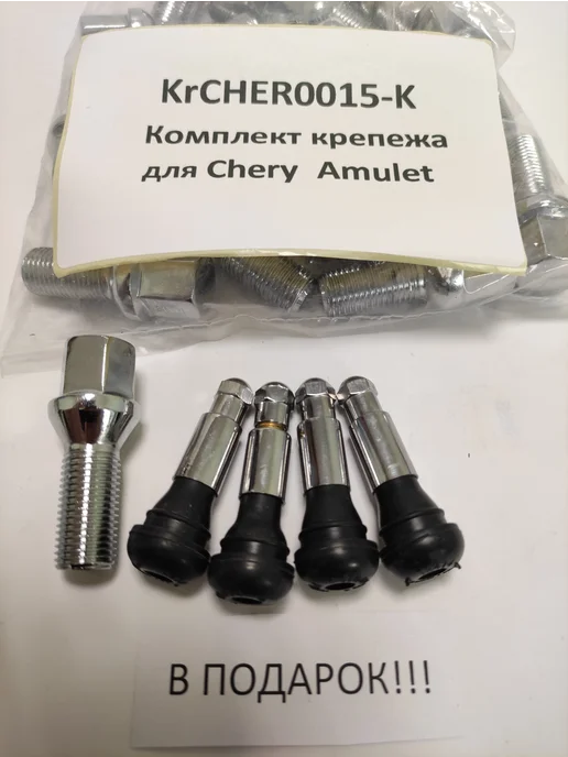 LS Комплект крепежа для Chery Amulet - болт конус хром, 16 шт