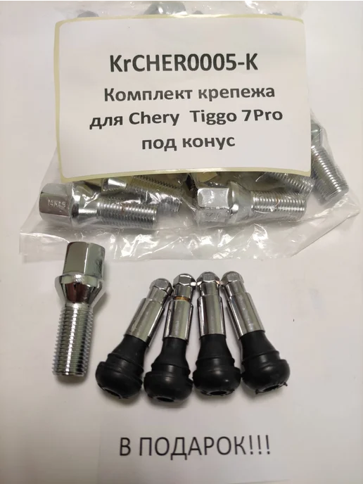LS Комплект крепежа для Chery Tiggo 7 Pro - болт конус хром, вариант