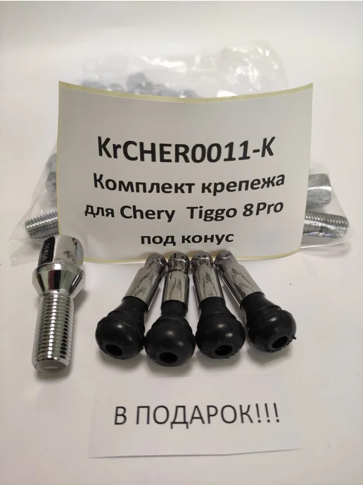 LS Комплект крепежа для Chery Tiggo 8 Pro Max - болт конус хром, вариант
