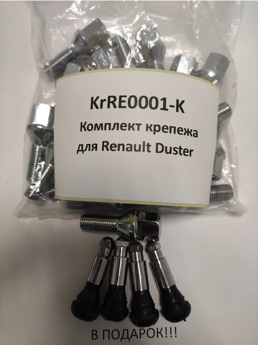 LS Комплект крепежа для Renault Duster - болт конус хром, вариант, фото 4