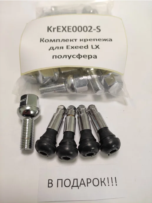 LS Комплект крепежа для Exeed LX - болт сфера хром, 20 шт