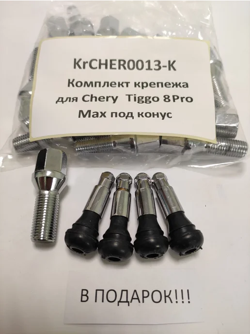 LS Комплект крепежа для Chery Tiggo 8 Pro Max - болт конус хром, Max