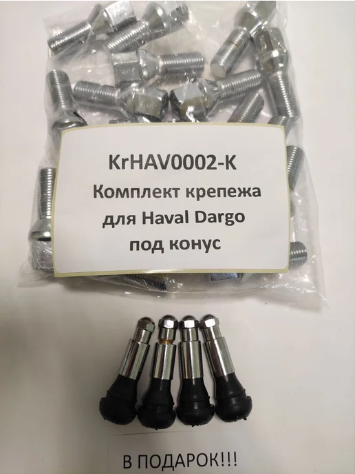 LS Комплект крепежа для Haval Dargo - болт конус хром, 20 шт, фото 4