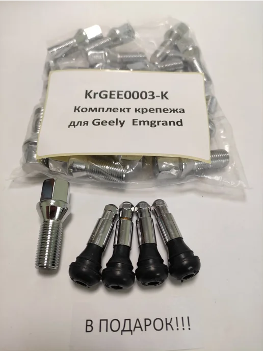 LS Комплект крепежа для Geely Emgrand - болт конус хром, 20 шт, фото 4