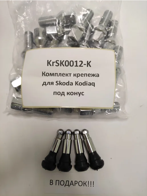 LS Комплект крепежа для Skoda Kodiaq - болт конус хром, вариант, фото 4