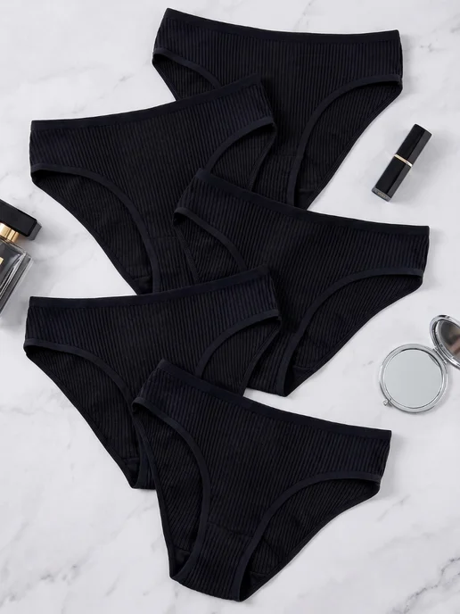Zella Трусы бесшовные слипы с высокой посадкой набор 5 шт, 5 шт, фото 2