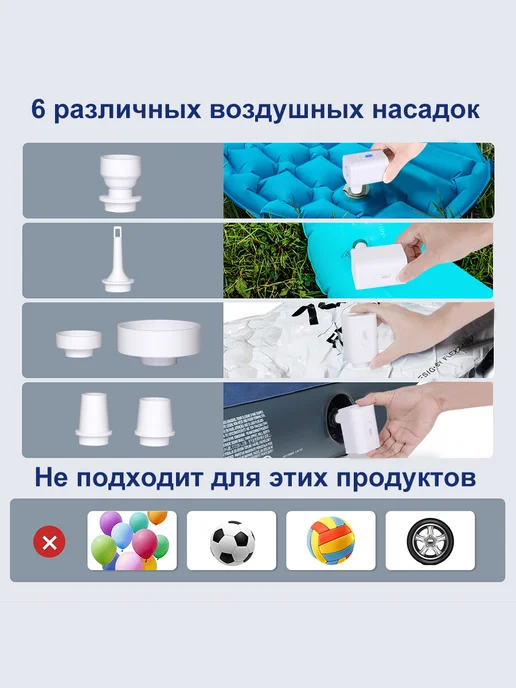 Насос для вакуумных пакетов с TYP-C для вещей и одежды, белый, фото 3