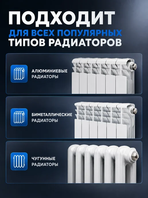 STI. Монтажный комплект для радиатора 1 2" с 3 кронштейнами, белый, фото 3
