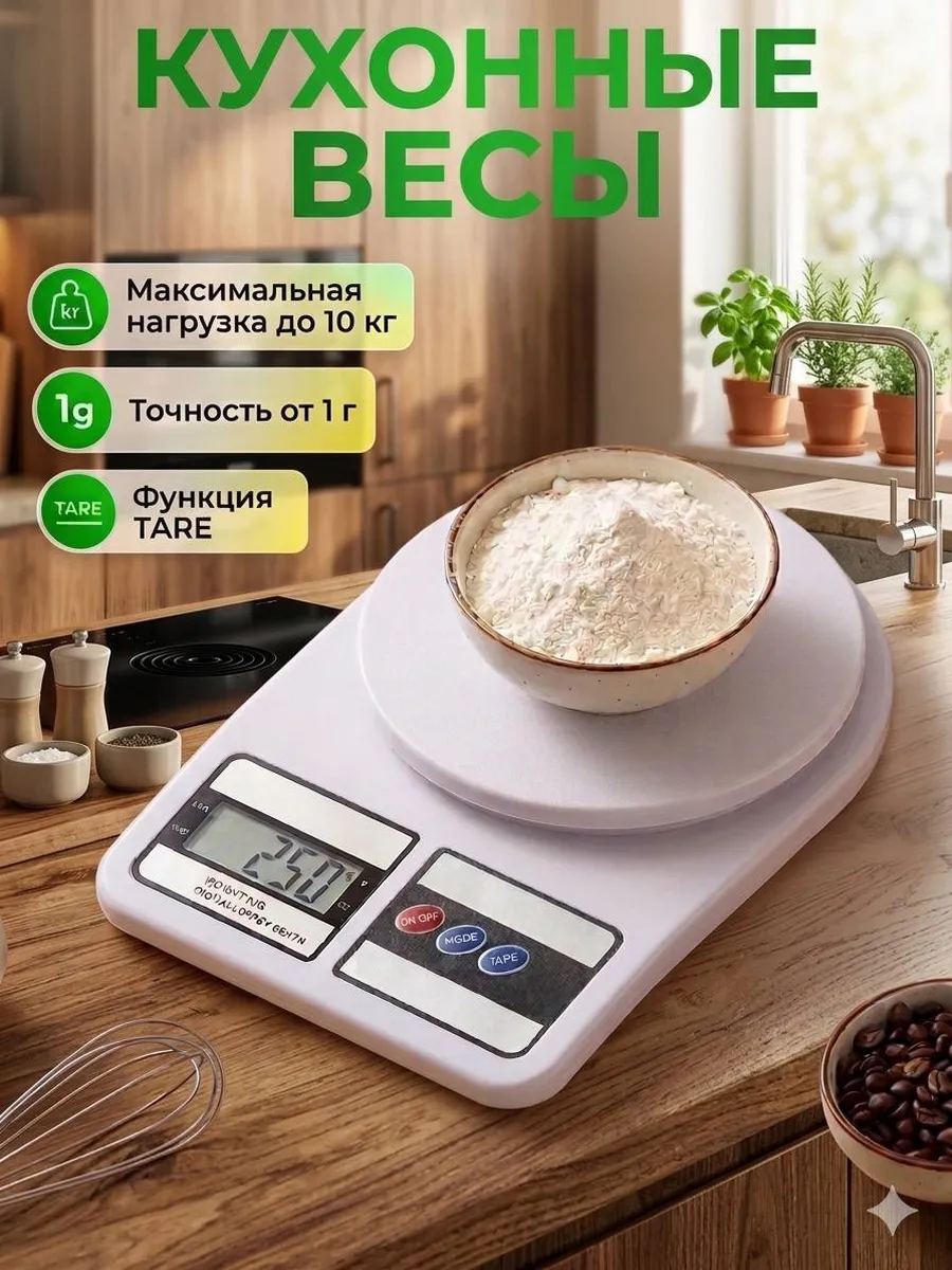 Весы настольные электронные для кухни