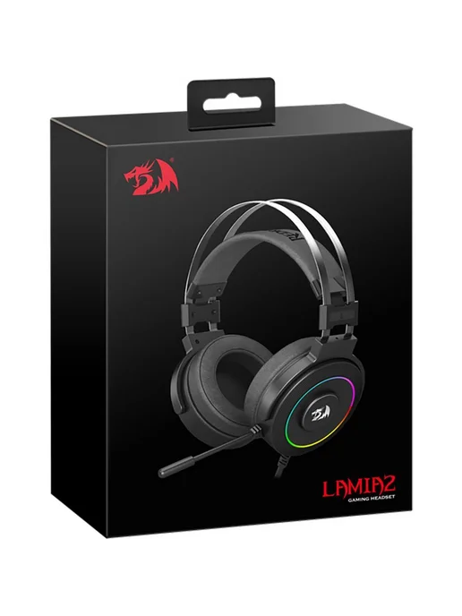 Redragon Наушники игровые с микрофоном (77701) Lamia 2 объемный звук, черный, фото 8
