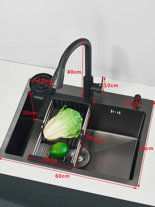 wermixer мойка для кухни нержавейка и раковина кухонная, серый, фото 2