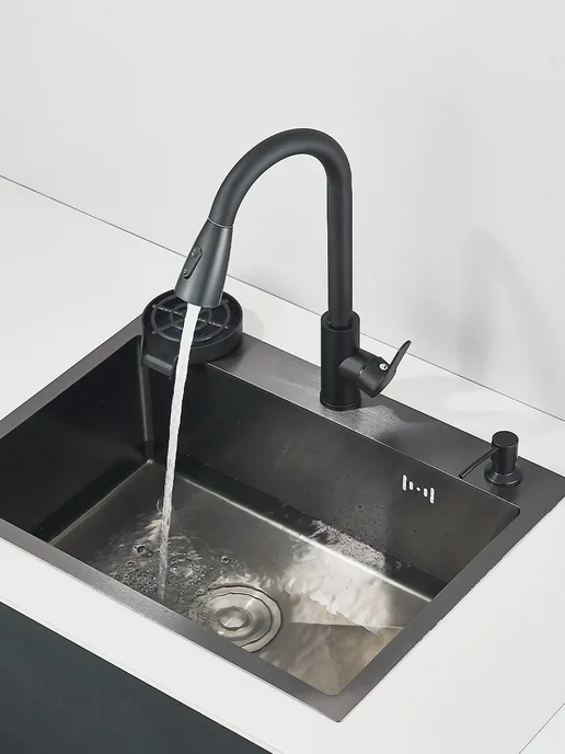 wermixer мойка для кухни нержавейка и раковина кухонная, серый, фото 4