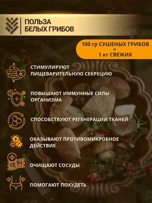 Белые грибы сушеные 200 гр, 500 г, фото 2