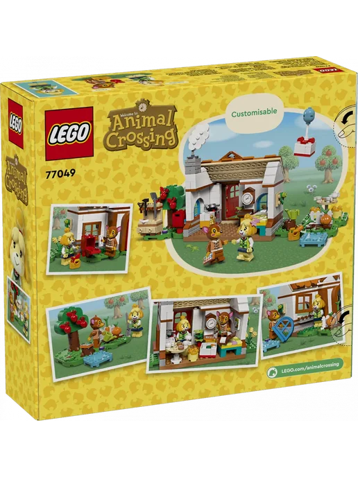 LEGO ЛЕГО Конструктор Animal Crossing Посещение дома Изабель, желтый, фото 2
