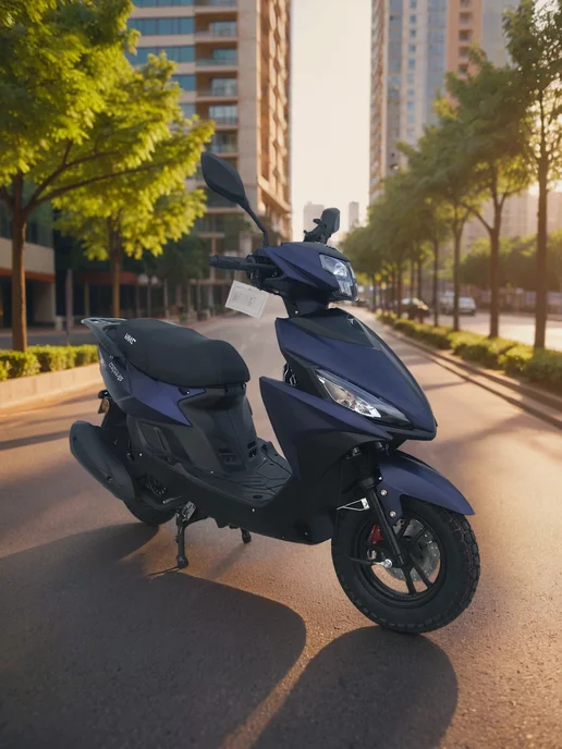 ТЕХНОМОТОРФ Скутер VMC Corsa RS 49 (150), черный матовый, синий, фото 5