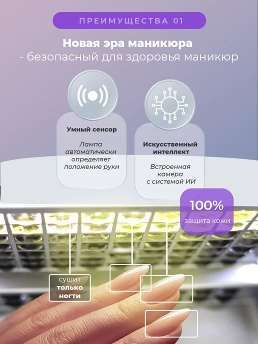 O NAIL Лампа для маникюра профессиональная, белый, в упаковке 2,8 кг, фото 2