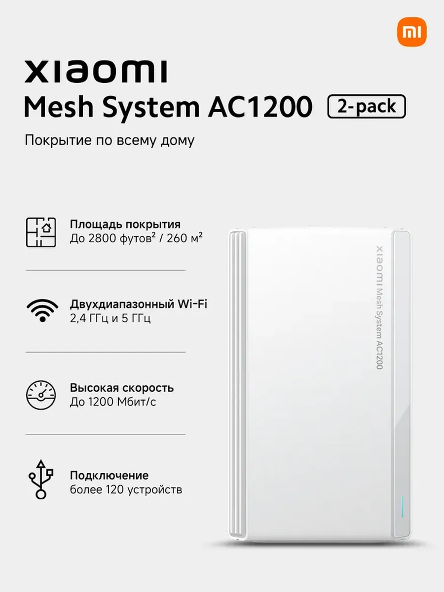 Меш-система Mesh System AC1200 RU 2 шт. DVB4457GL