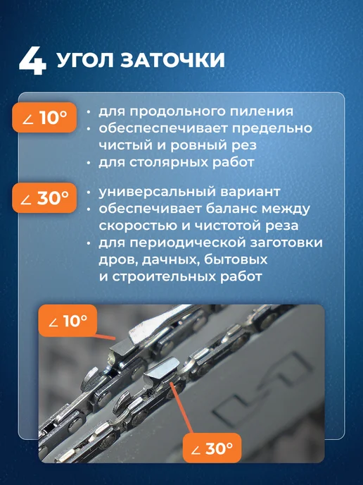 VILLARTEC Цепь для бензопилы 68 звеньев, шаг 0,325", 1,6 мм, вариант, фото 8