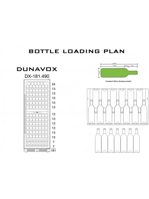 Dunavox Винный шкаф DX-181.490DBK, черный, фото 7