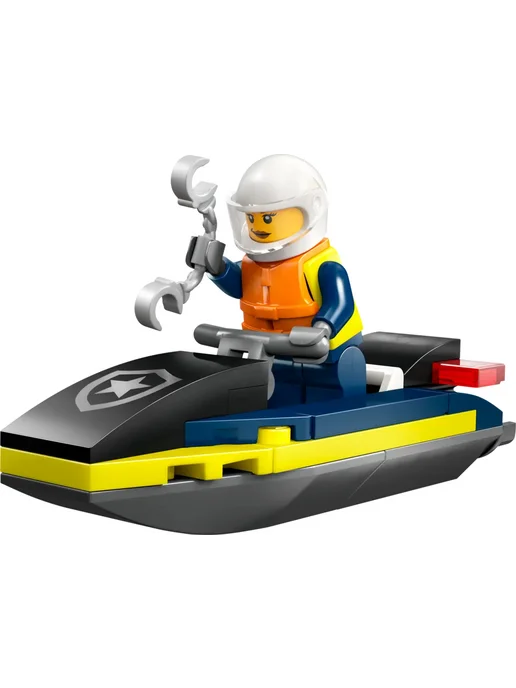 LEGO Конструктор City 30693 Полицейский Водный Скутер, синий, фото 3